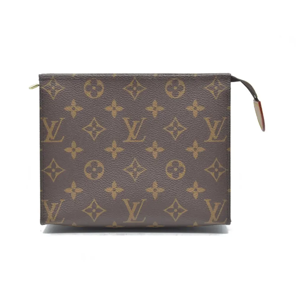$885 Louis Vuitton Monogram Toiletry Pouch 19 Red RFID